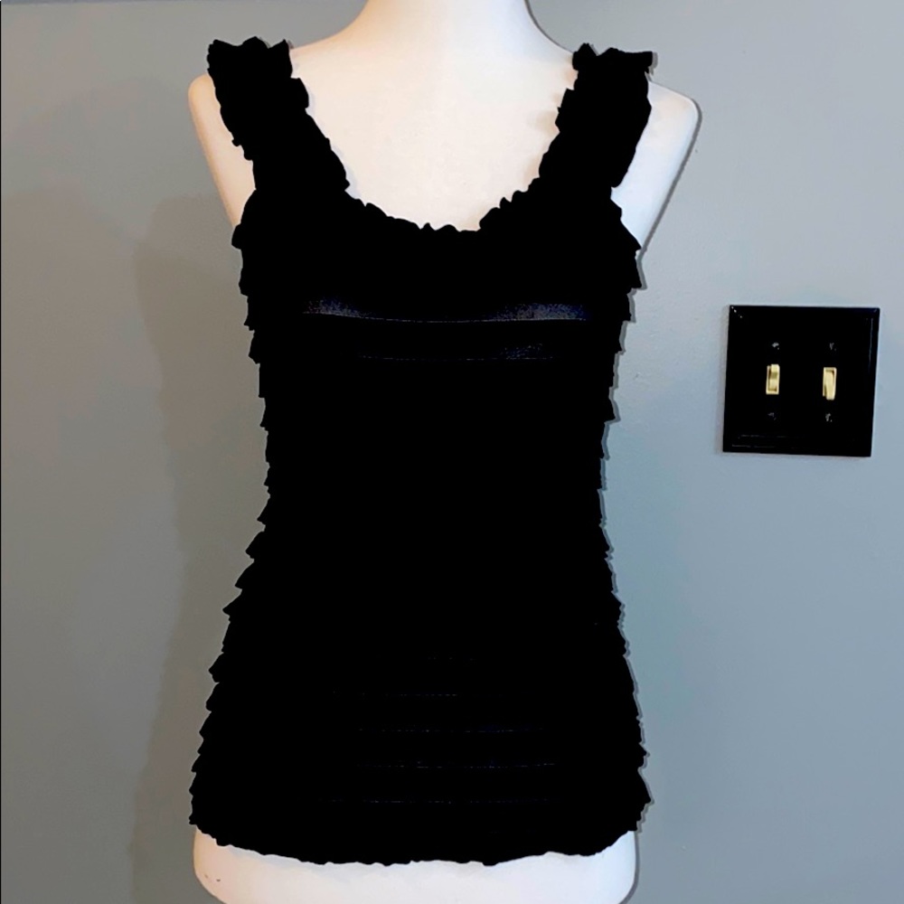 Max Studio Black layered tank - small